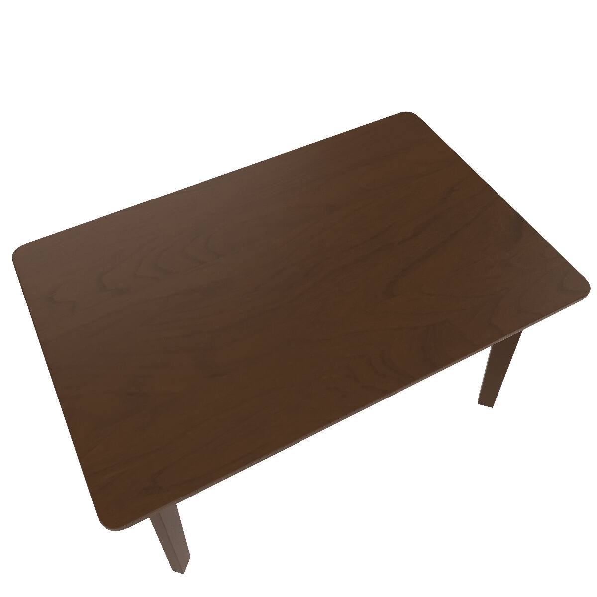 Alt View 3. Loheer - Loheer Walnut Farmhouse Dining Table, 47 Inch Rectangular Table for Four - Walnut.