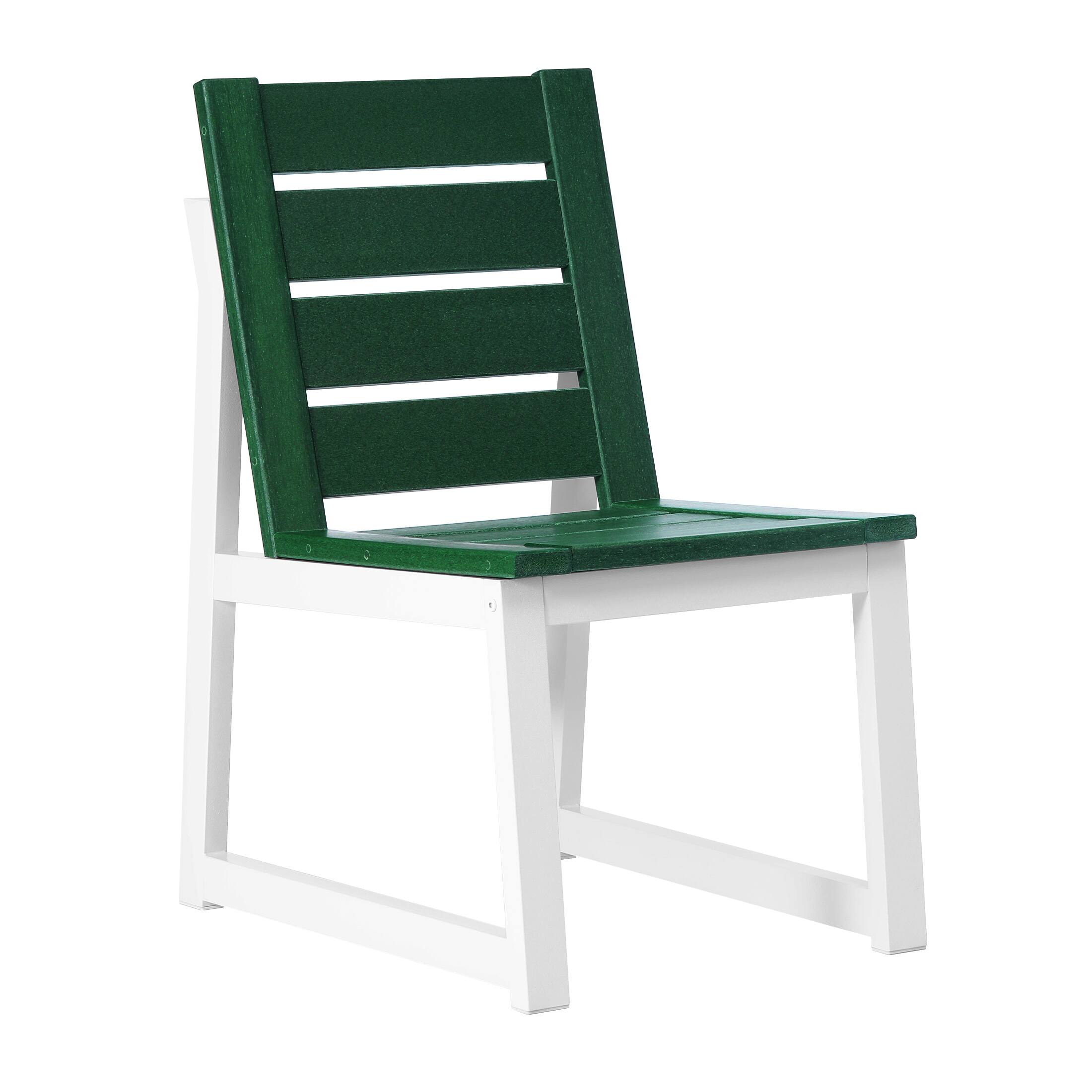 Alt View 3. WestinTrends - WestinTrends Cape May 7-Piece HDPE Outdoor Furniture Patio Dining Table With Umbrella Hole and Chairs Set For 6 - Dark Green.