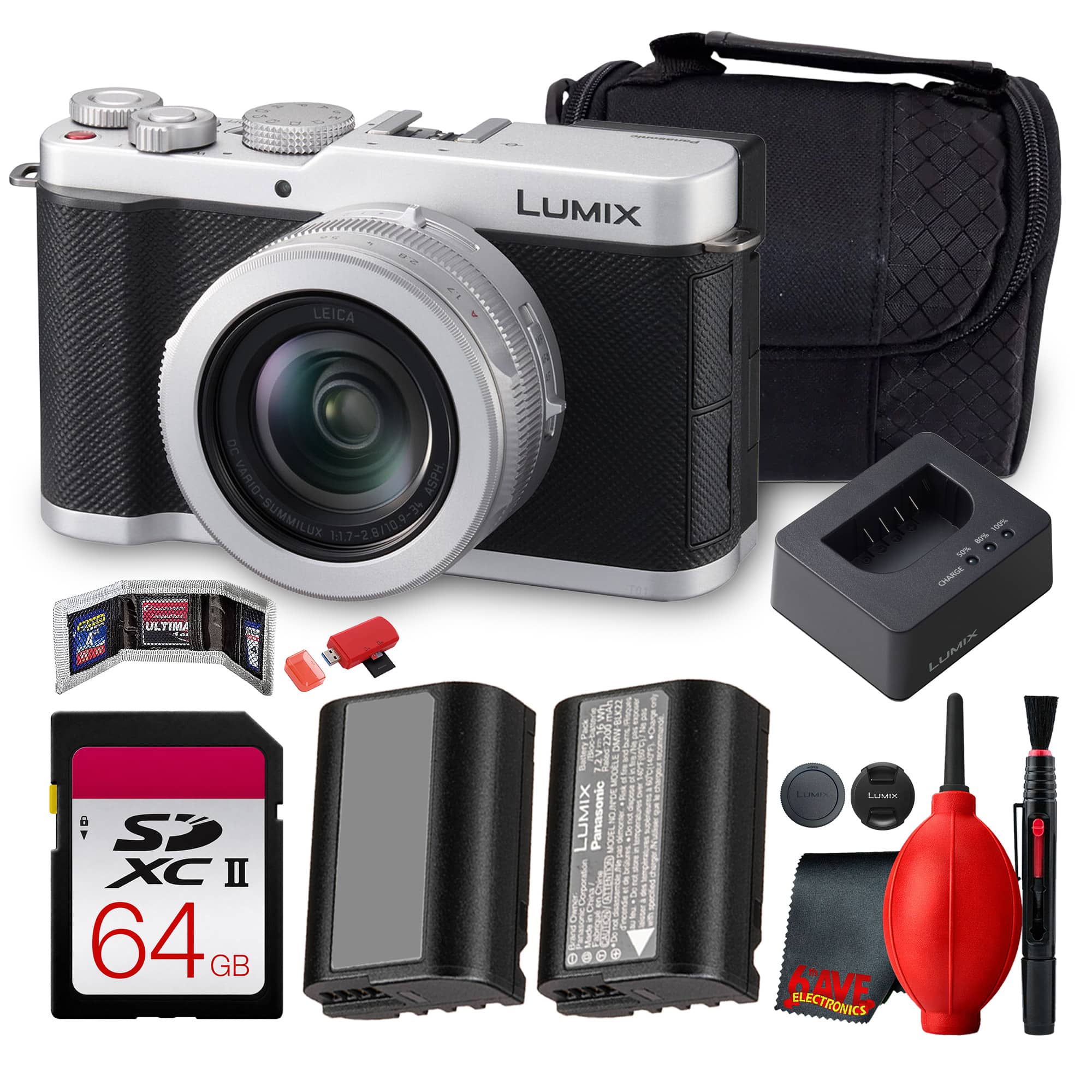 Panasonic - LUMIX L10 Digital Camera Pro Bundle DC-L10S + 64GB Card - Silver