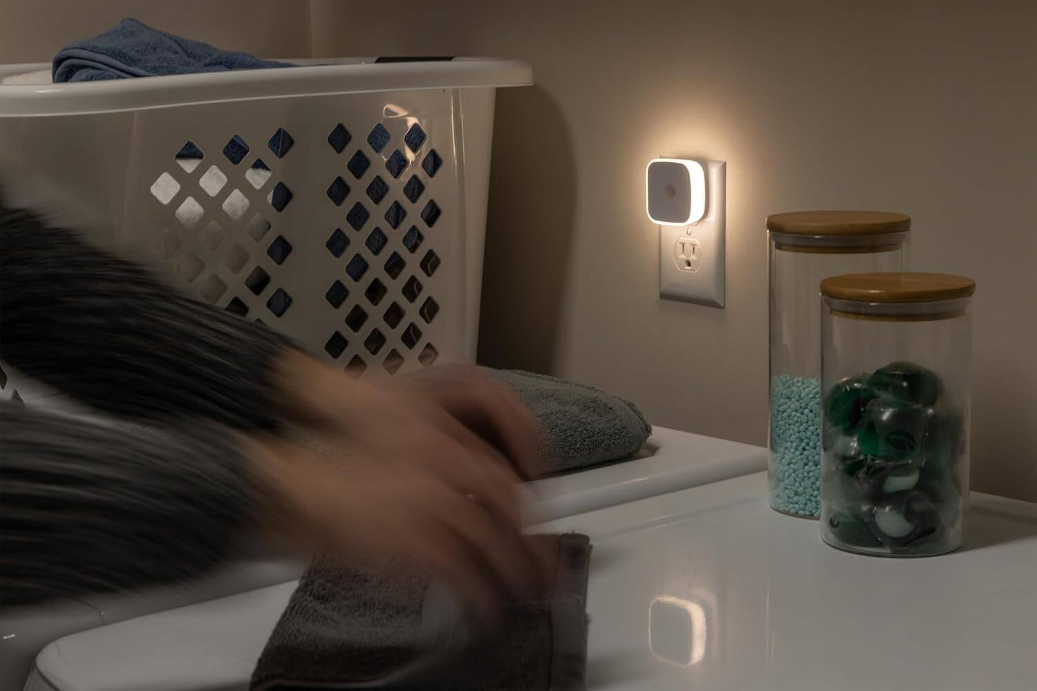 Alt View 1. RTMB - LED Plug-In Night Light, Motion & Dusk-to-Dawn Sensor, 2-Pack.