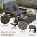 Premium Mix Brown PE Rattan Folding Side Storage Panels Sturdy & Cozy Daybed Set Heavy-Duty Metal Frame Reinforced Supporting Bracket