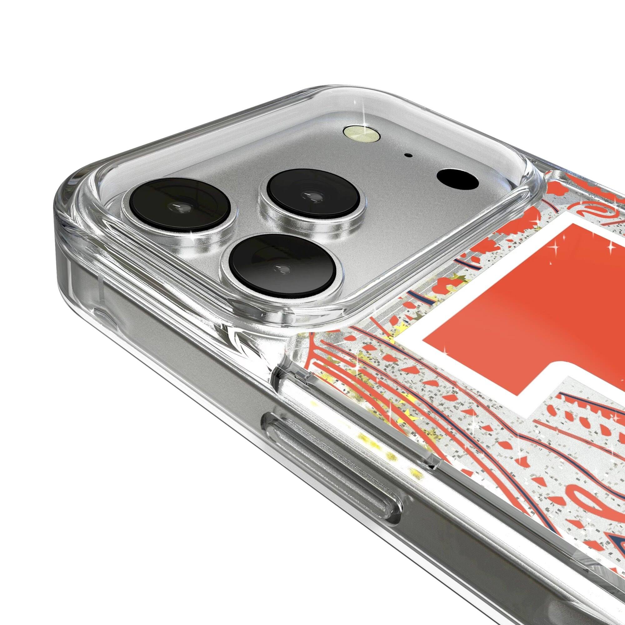 Alt View 2. Keyscaper - Illinois Fighting Illini iPhone Glitter Paisley Design Case - 16 Pro - Multicolor.