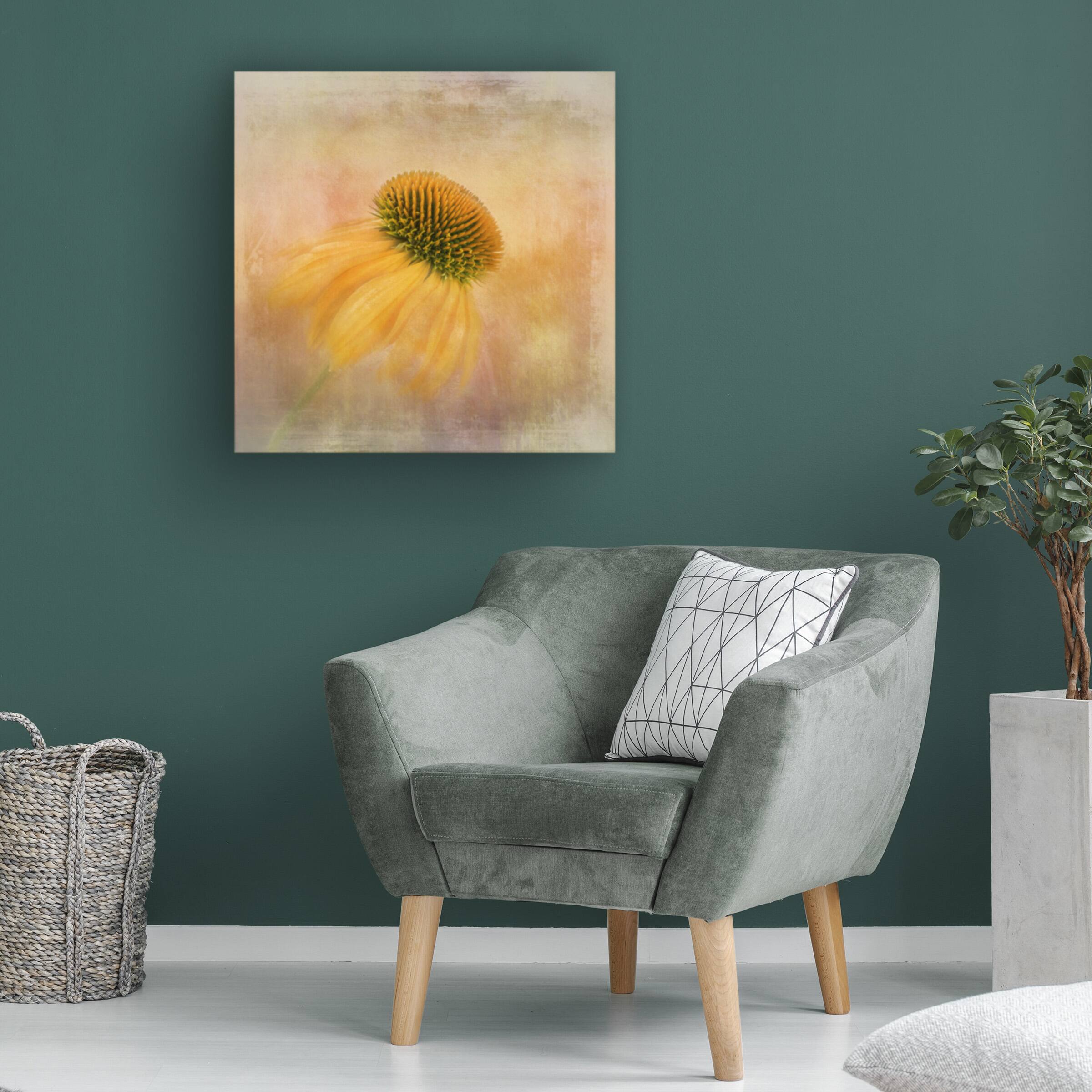 Alt View 1. Trademark Fine Art - Nel Talen Echinacea In Yellow Canvas Art - 35 x 35 Inches - 35x35 - Multicolor.