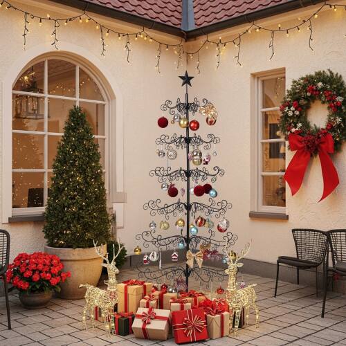Winado 6FT Iron Christmas Tree Stand Only with Branch Tips for Ornament ...