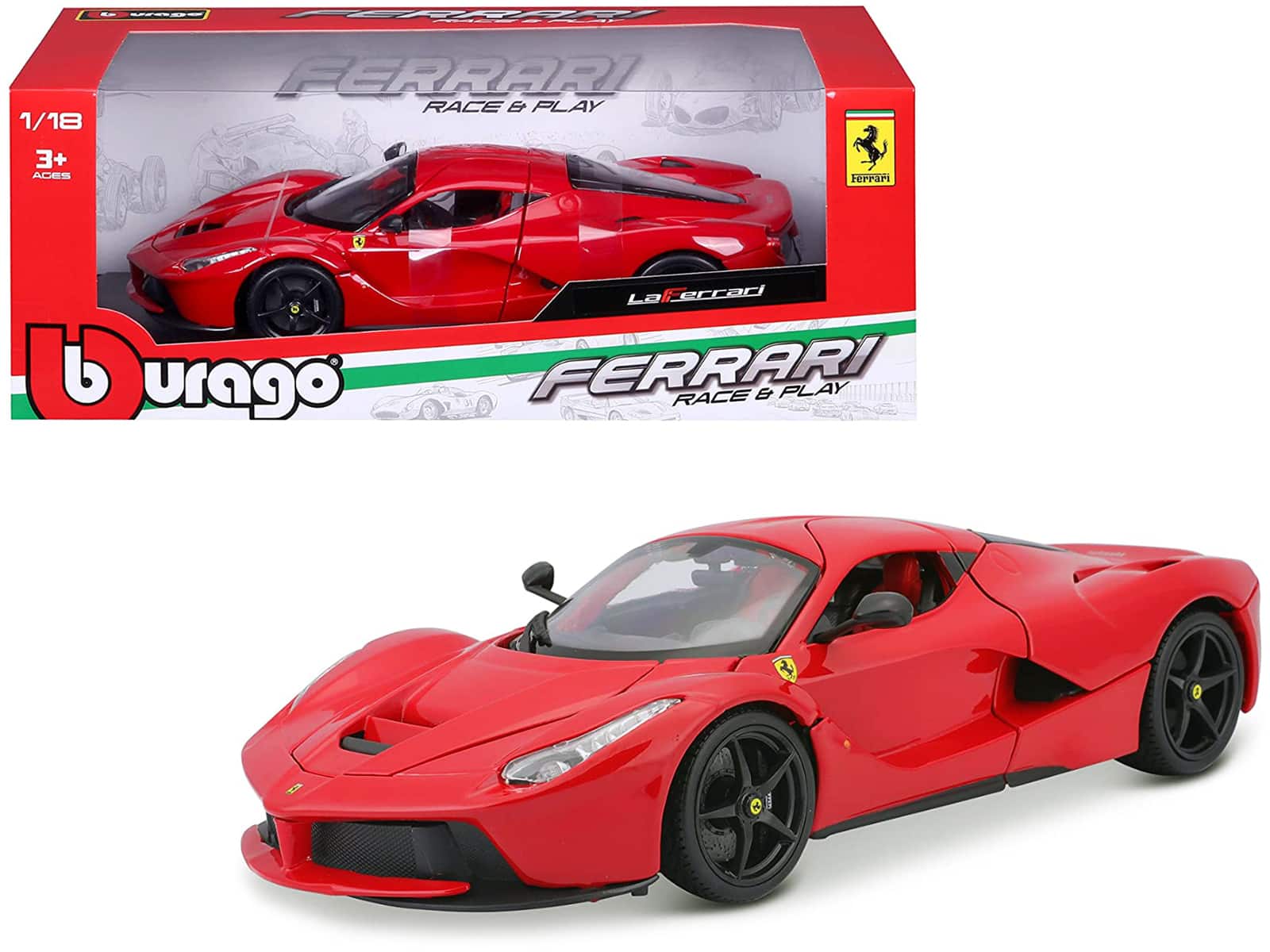 Ferrari LaFerrari F70 Red with Black Wheels 1/18 Diecast Model Car by Bburago price history on PriceWatchPro