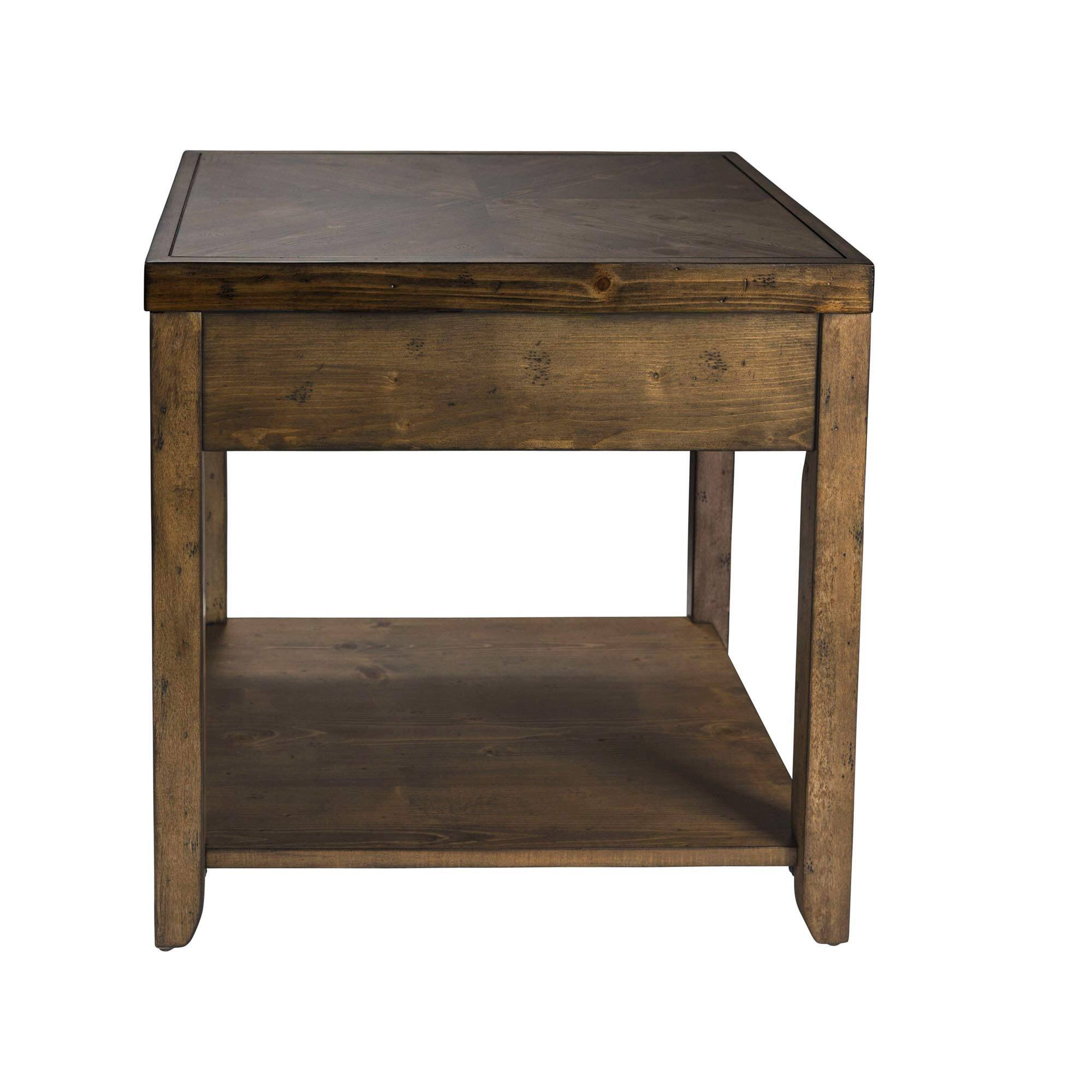 Alt View 2. Liberty Furniture Industries - Mitchell End Table in Nutmeg - Brown.