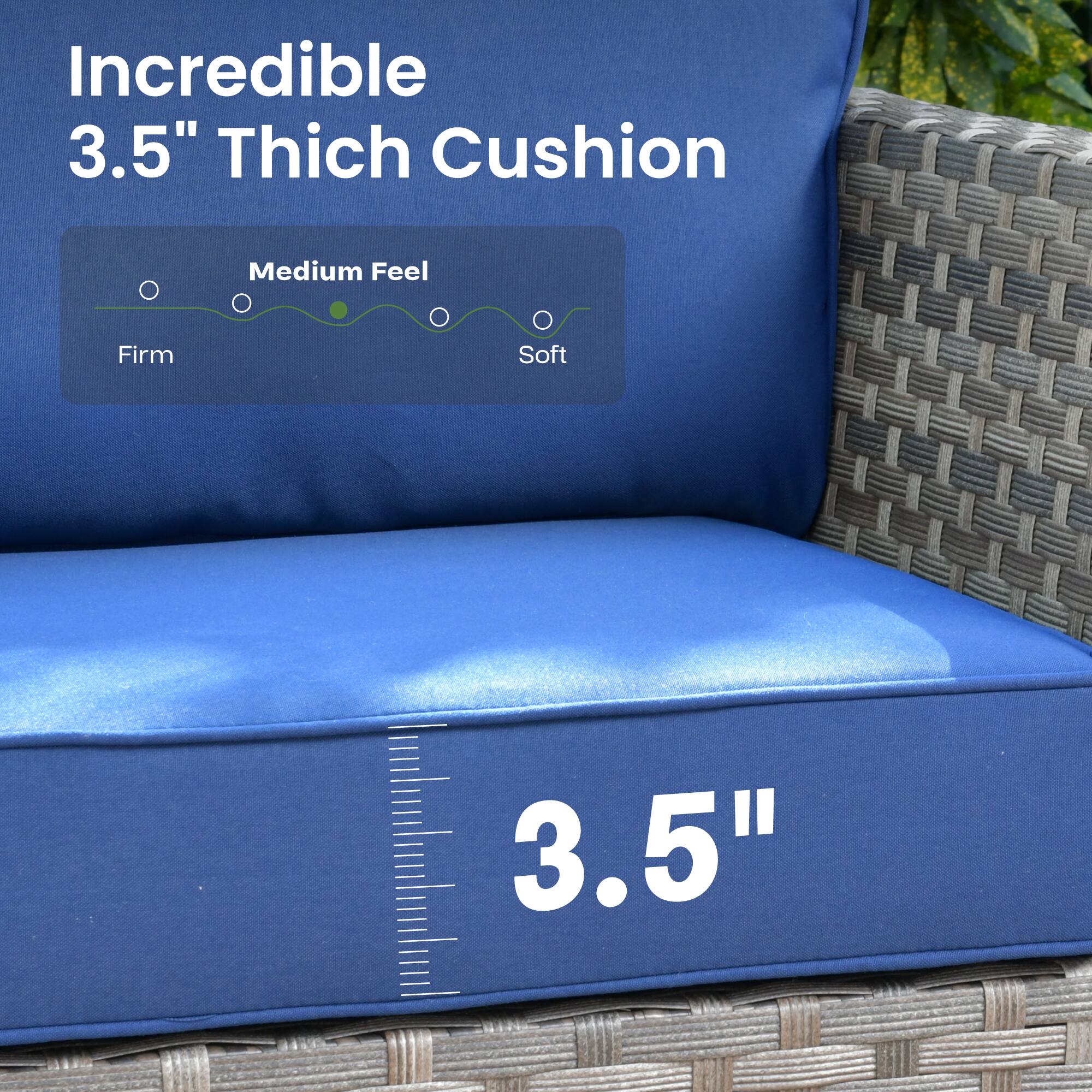 Incredible 3.5" Thick Cushion

Medium Feel

Firm Soft

3.5"