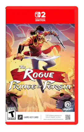 2 Nintendo Switch. The Rogue Prince of Persia. Teen ESRB Ubisoft. 5 GB Full game download via GAME-KEY CARD internet required. See back. support.nintendo.com/switch2/gamekeycard - T (Teen 13+)