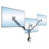 Front. Mount-It! - Triple Monitor Desk Mount with Gas Spring Arms for Monitors up to 32″, Black - Black.