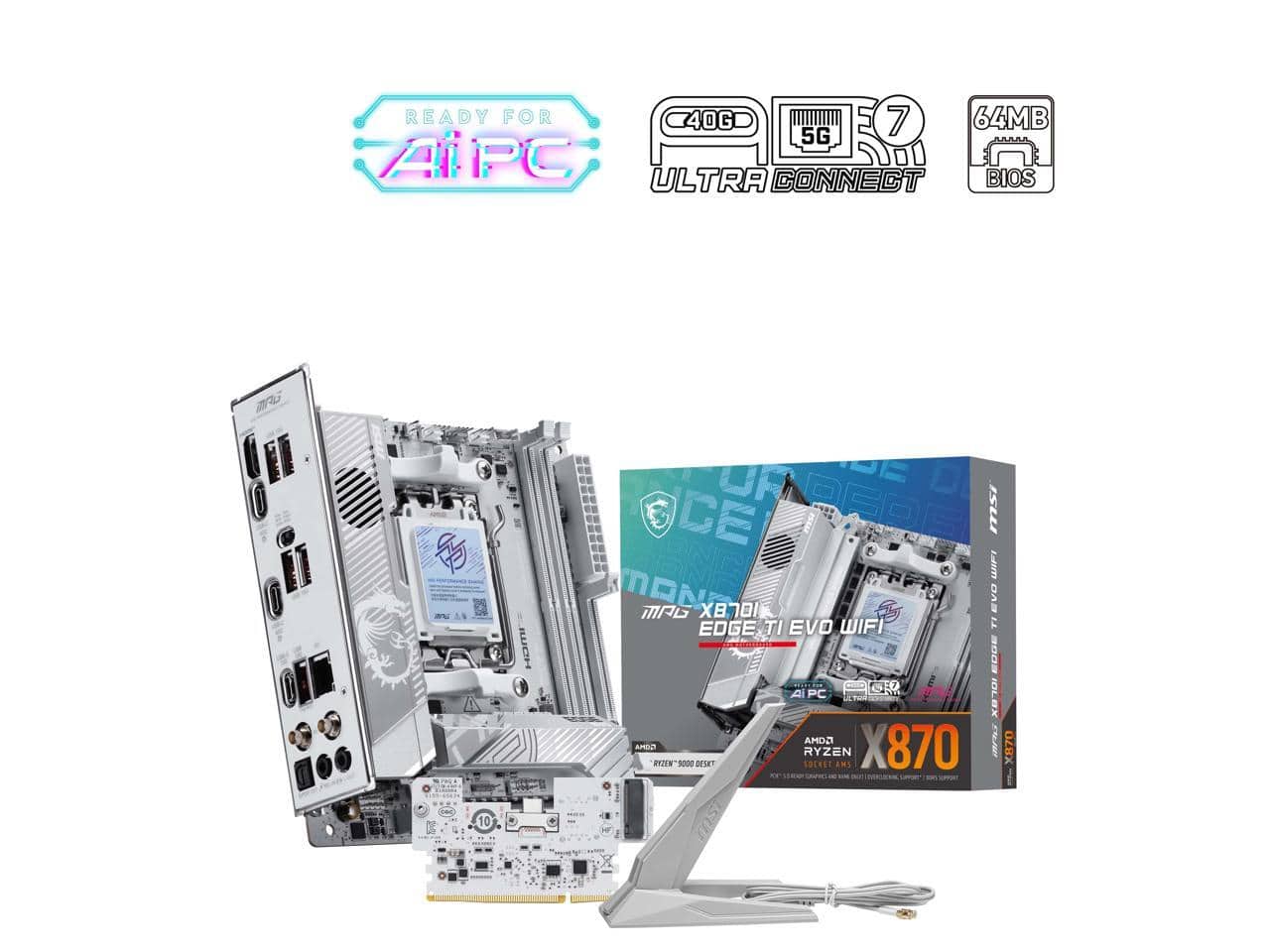 MSI - MPG X870I EDGE TI EVO WIFI AM5 AMD X870 Motherboard price history on PriceWatchPro