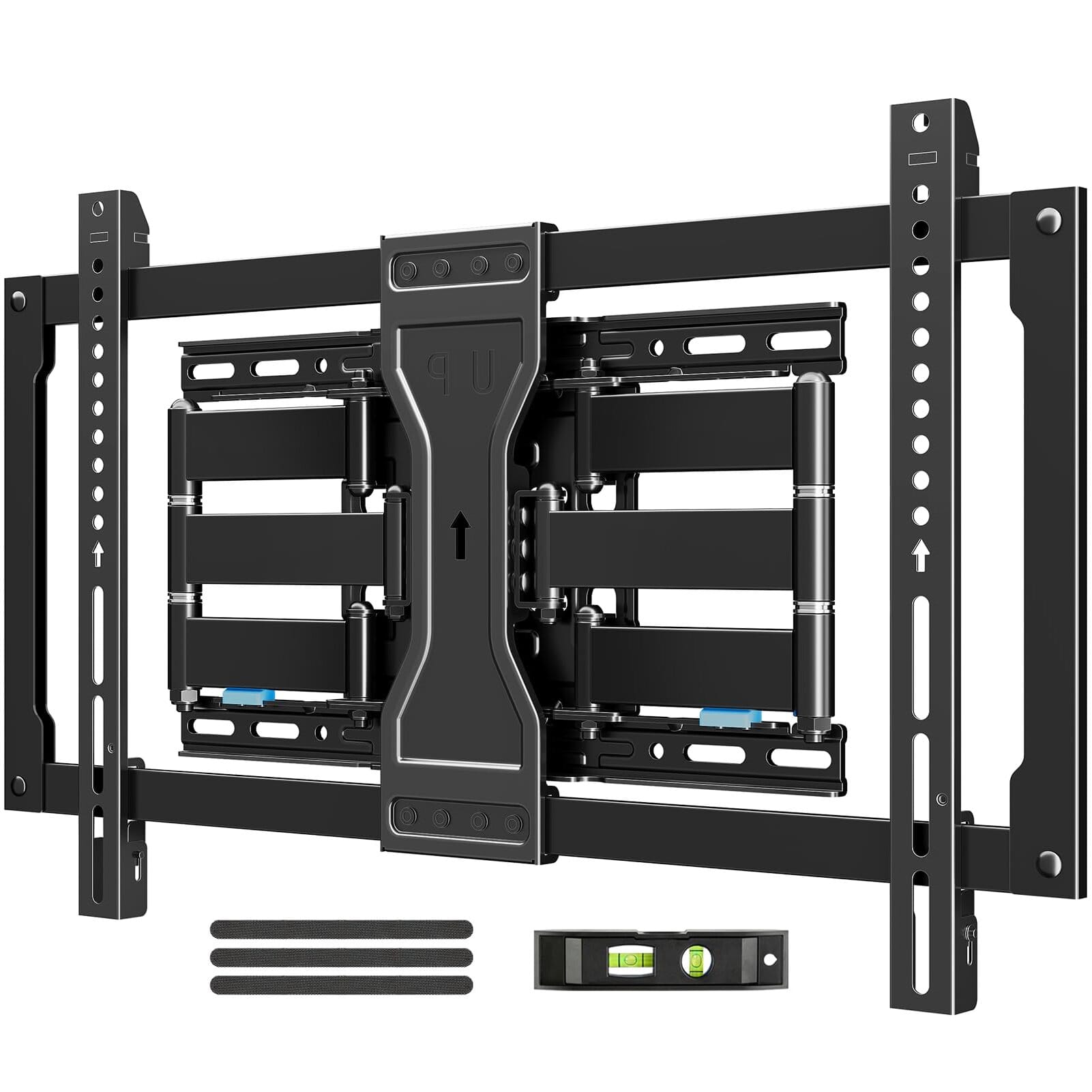 Dazzed Corner - Slim Full Motion TV Wall Mount for 37–90" TVs, Low Profile Dual Arm - Black