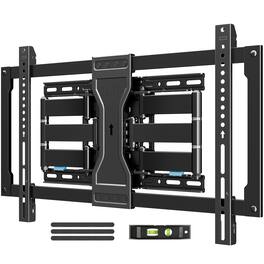 Dazzed Corner - Slim Full Motion TV Wall Mount for 37–90" TVs, Low Profile Dual Arm - Black