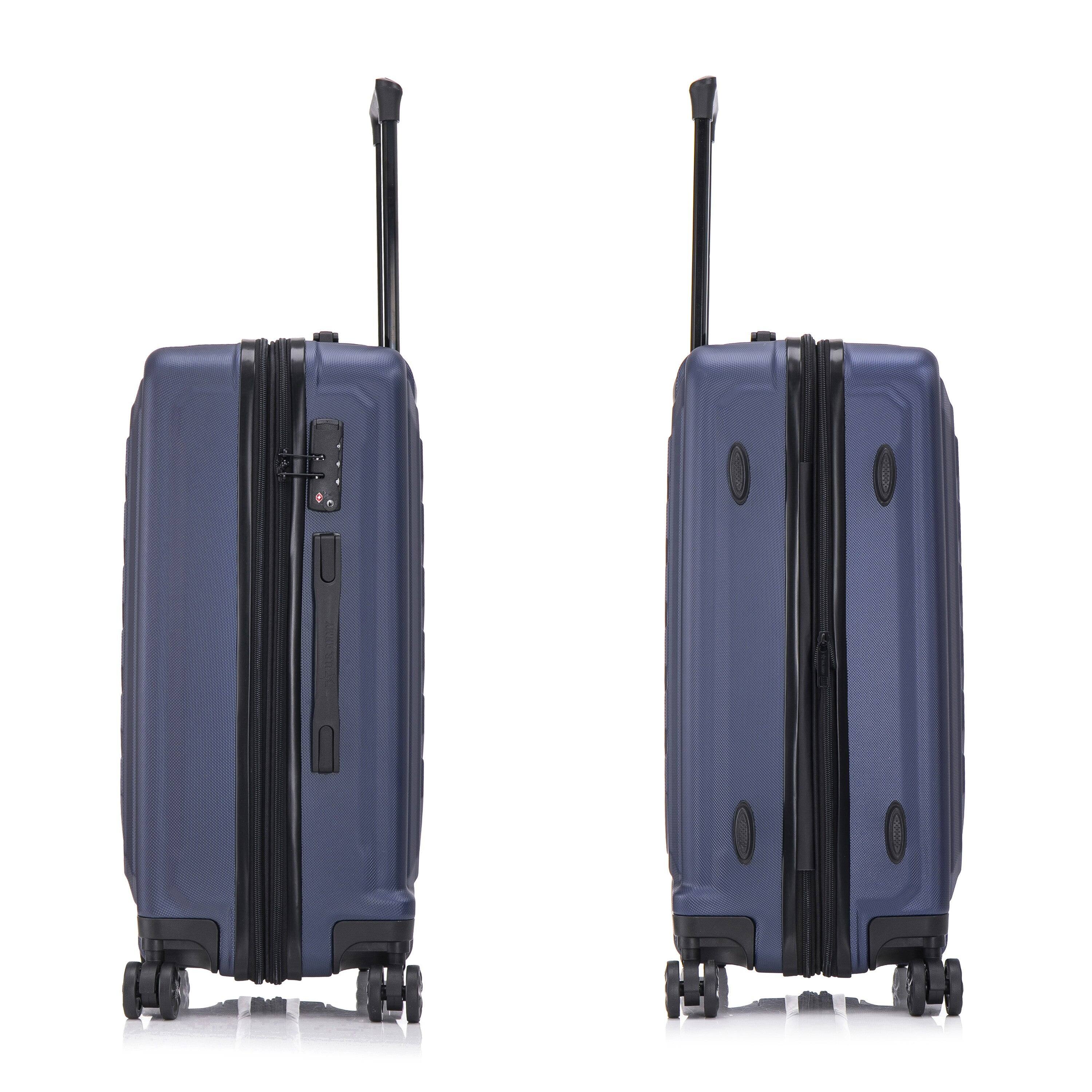 Alt View 4. US Army - FOX PRO 24'' Expandable Medium Suitcase with TSA Lock - NAVY BLUE.