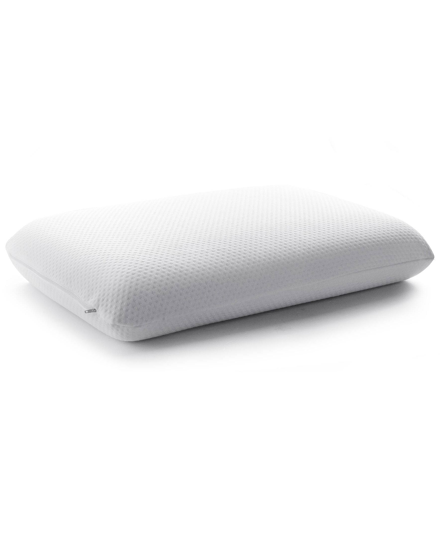 Back. Cheer Collection - Memory Foam Bed Pillow with Zip-Off Cover for Pressure Relief and Better Sleep - White.