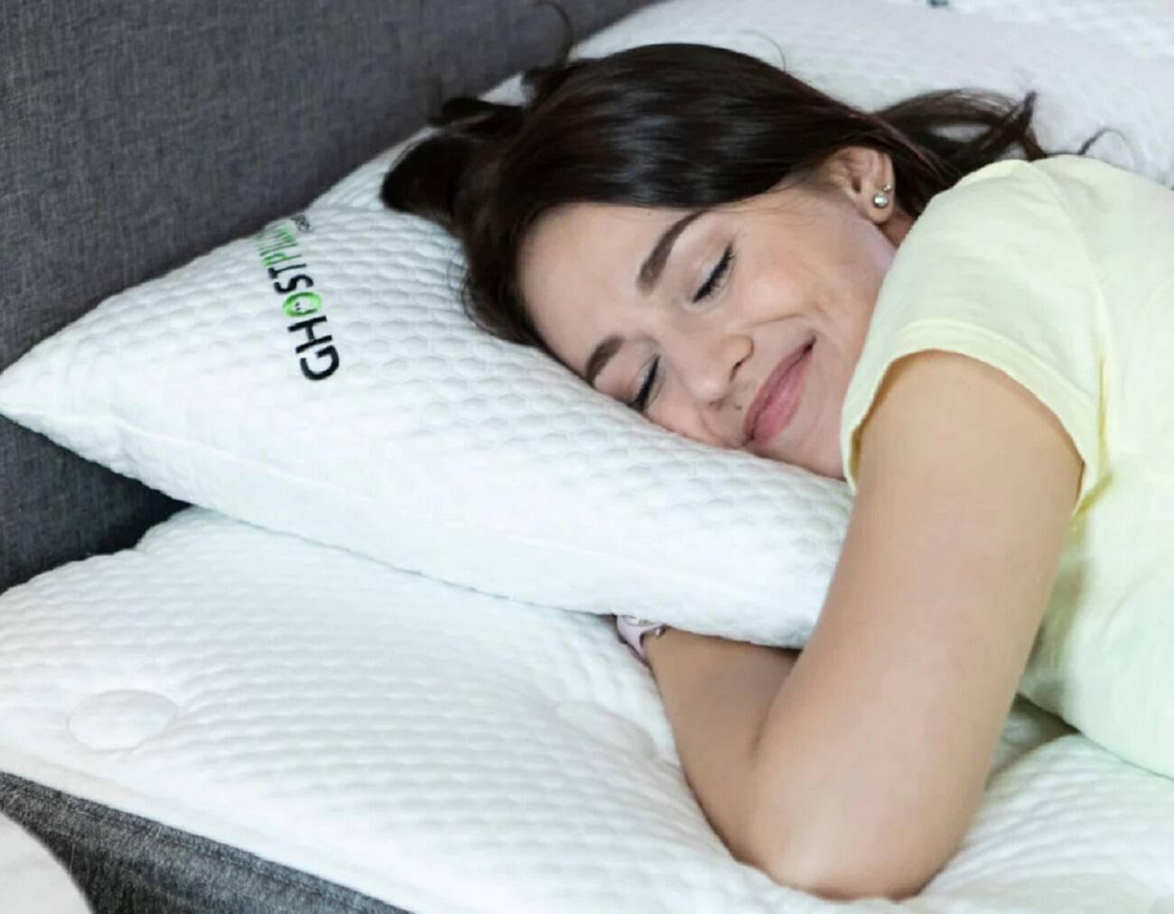 Alt View 23. GhostBed - GhostPillow - Cooling Shredded 2 pk - White.