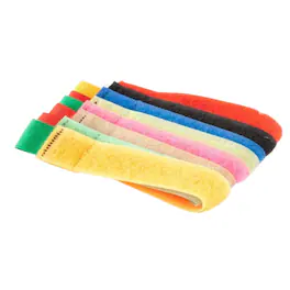 Home Collection - 10 Pack Hook & Loop Fastener Cable Ties - Assorted