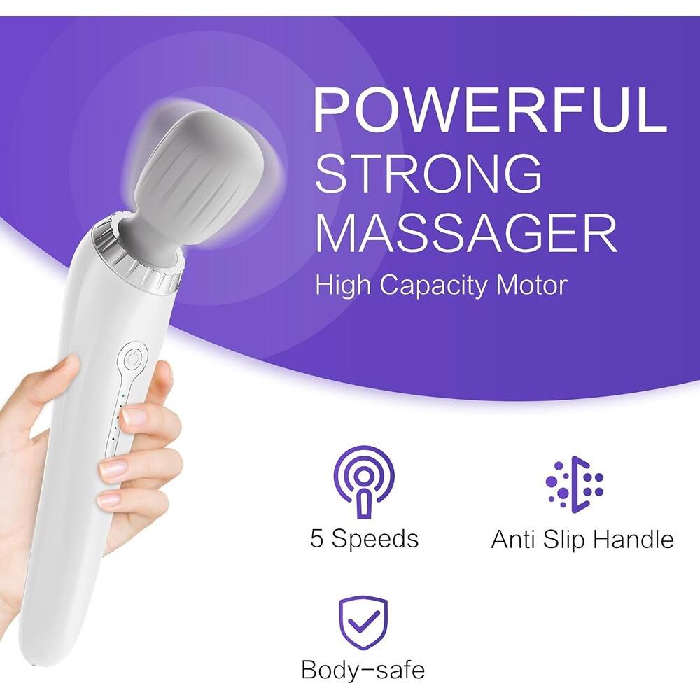 POWERFUL STRONG MASSAGER  
High Capacity Motor  

5 Speeds  
Anti Slip Handle  
Body-safe