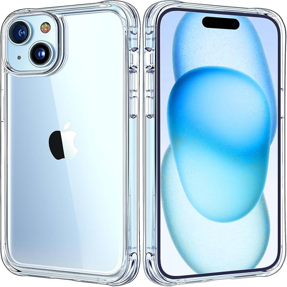 Front. ACJPR - iPhone 15 Case, Clear, Military-Grade Protection, Shockproof Bumper - Color: 1-Clear Size: for iPhone 15 Case 6.1".