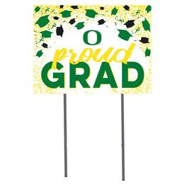 Jardine - Oregon Ducks 18'' x 24'' Grad Yard Sign - White