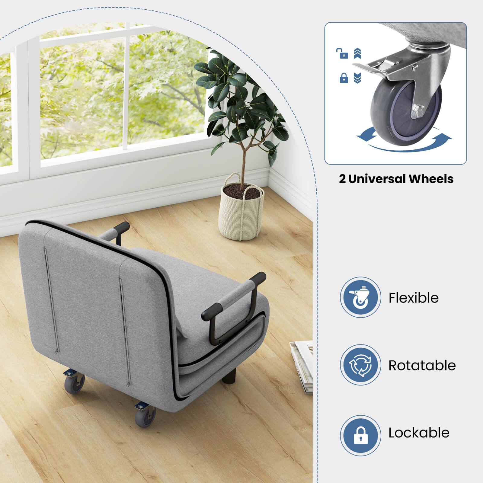 2 Universal Wheels  
Flexible  
Rotatable  
Lockable