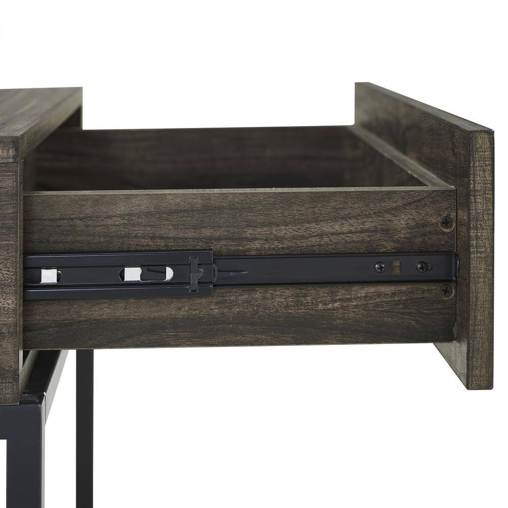 Back. Crosley Furniture - Jacobsen Side Table - Brown Ash.