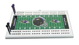 Rico Industries - Baltimore Football Ravens Classic 2 Track Wooden Field Shaped Cribbage Board - Multi