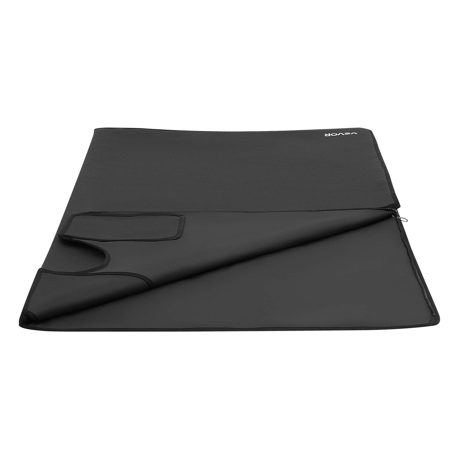 Alt View 5. VEVOR - Infrared Sauna Blanket 73 x 35 in, Portable PU Leather Sauna Bag, Even Heating for Home Detox & Relaxation, Temp Contro - Black.