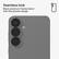 Seamless look
Black aluminum frames blend with the phone's design