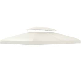 Outsunny - 13' x 10' Gazebo Replacement Canopy, 2-Tier Top UV Cover for 84C-101 Outdoor Gazebo - Cream White