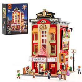 Lumibricks - Balcony Theater Lighting Building Set, 2445 Pieces LED City Display Model Kit for Ages 16+