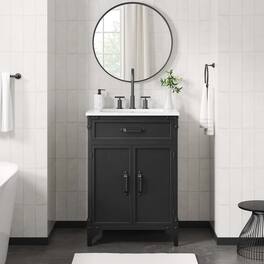 Steamforge Bathroom Vanity Basin Included by Modway - White Black