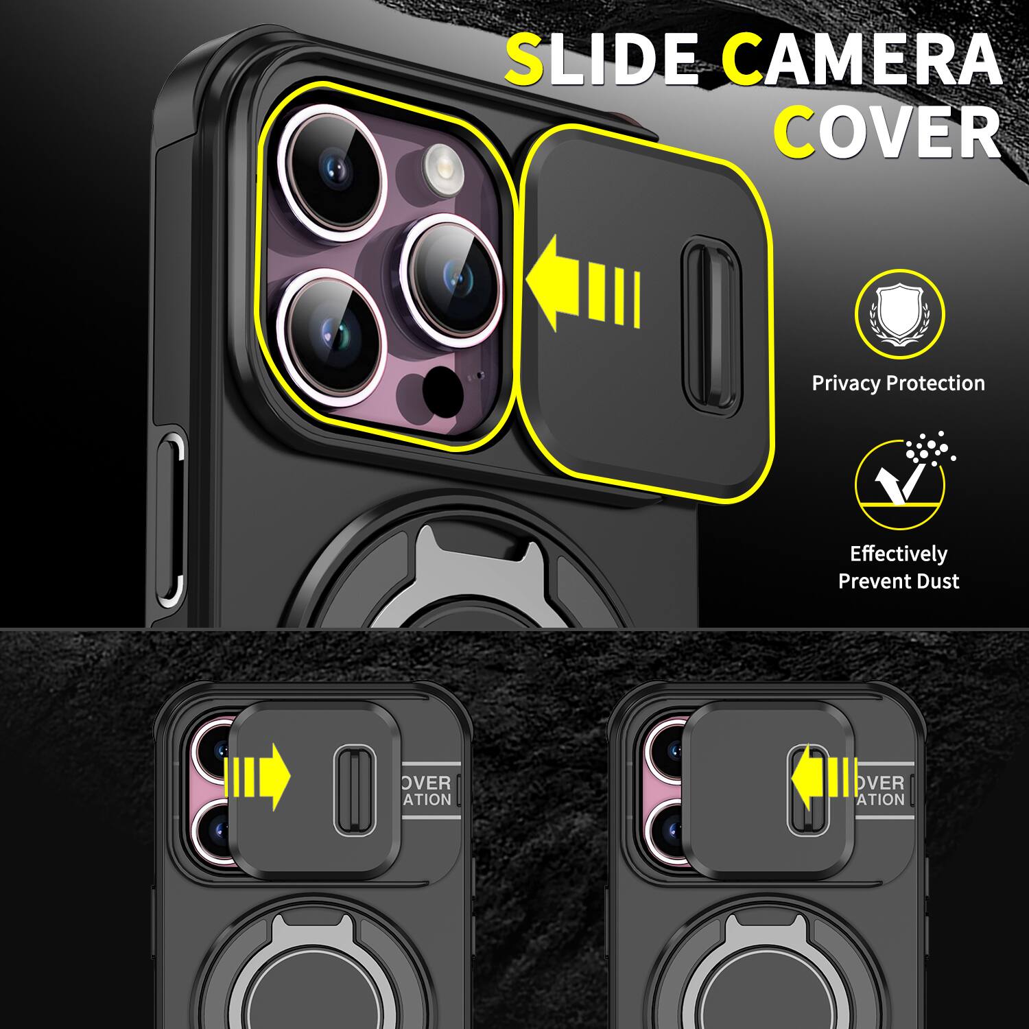 SLIDE CAMERA COVER

Privacy Protection
Effectively Prevent Dust