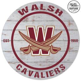 Jardine - Walsh Cavaliers 20'' x 20'' Indoor/Outdoor Weathered Circle Sign - White