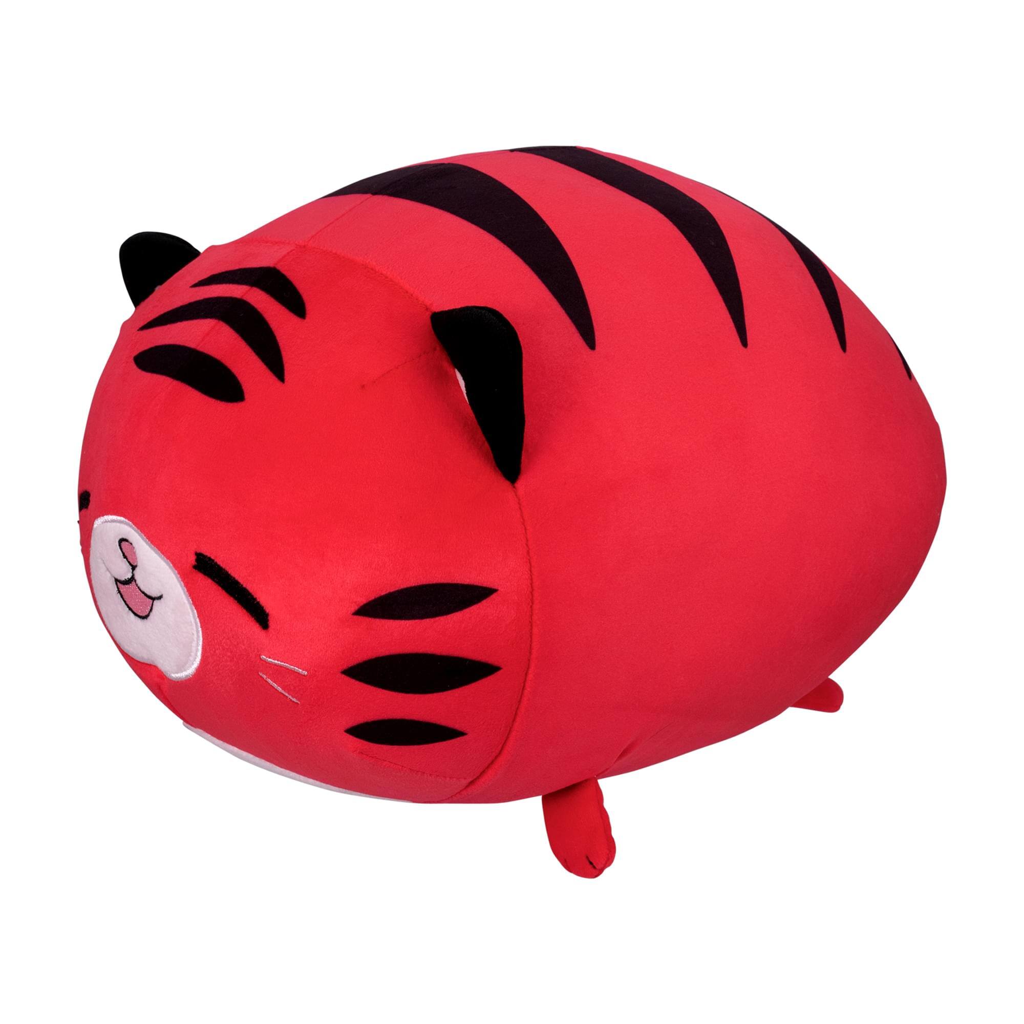 Alt View 1. Toynk - MochiOshis 12-Inch Character Plush Toy Animal Red Tiger | Puyumi Purroshi - Red.