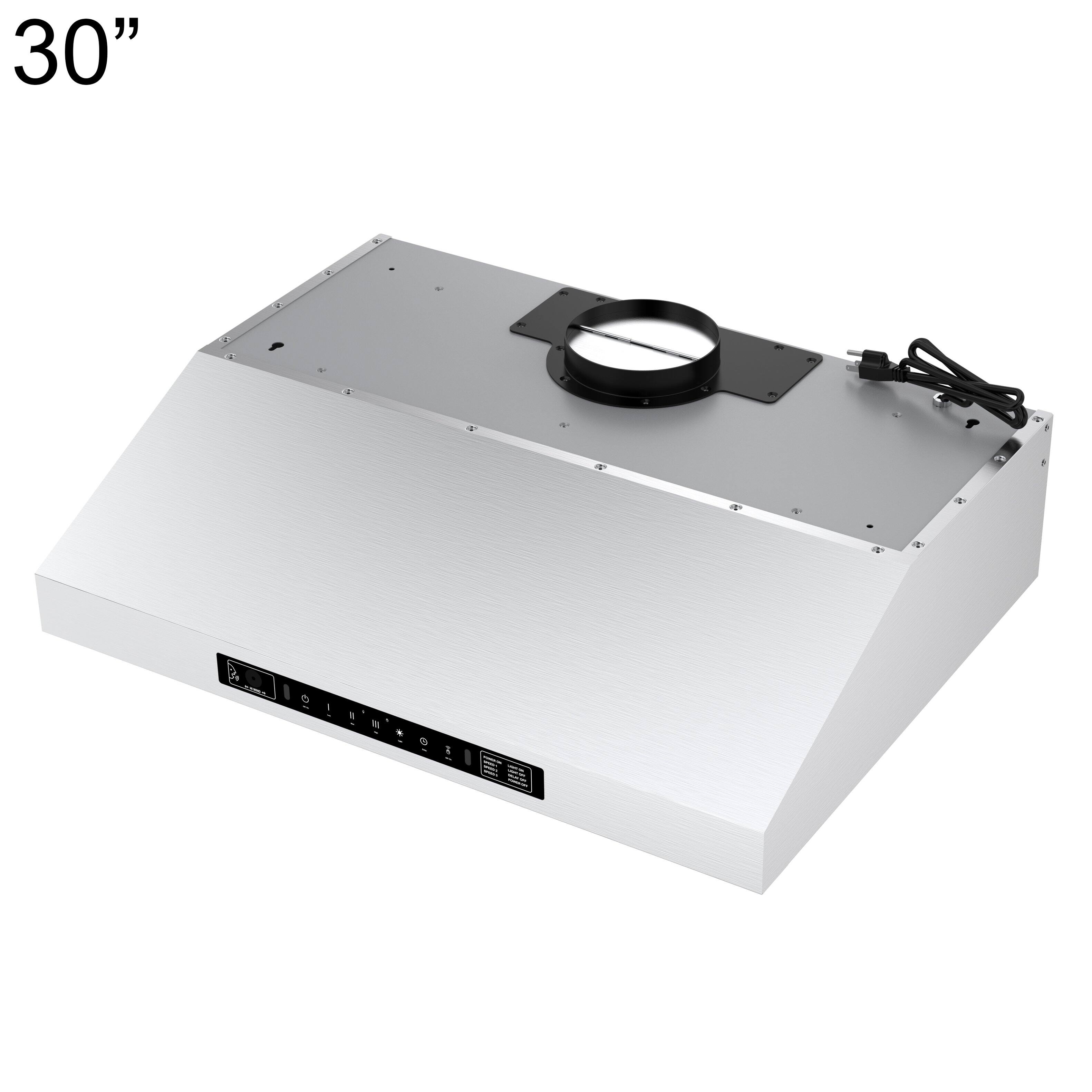 Back. Windster Hoods - 30" Voice Control  Under Range Hood - Stainless Steel.