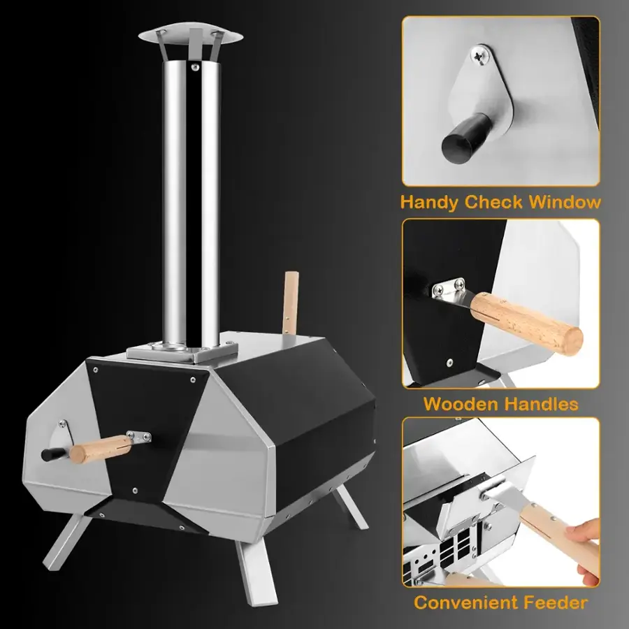 Handy Check Window Wooden Handles Convenient Feeder