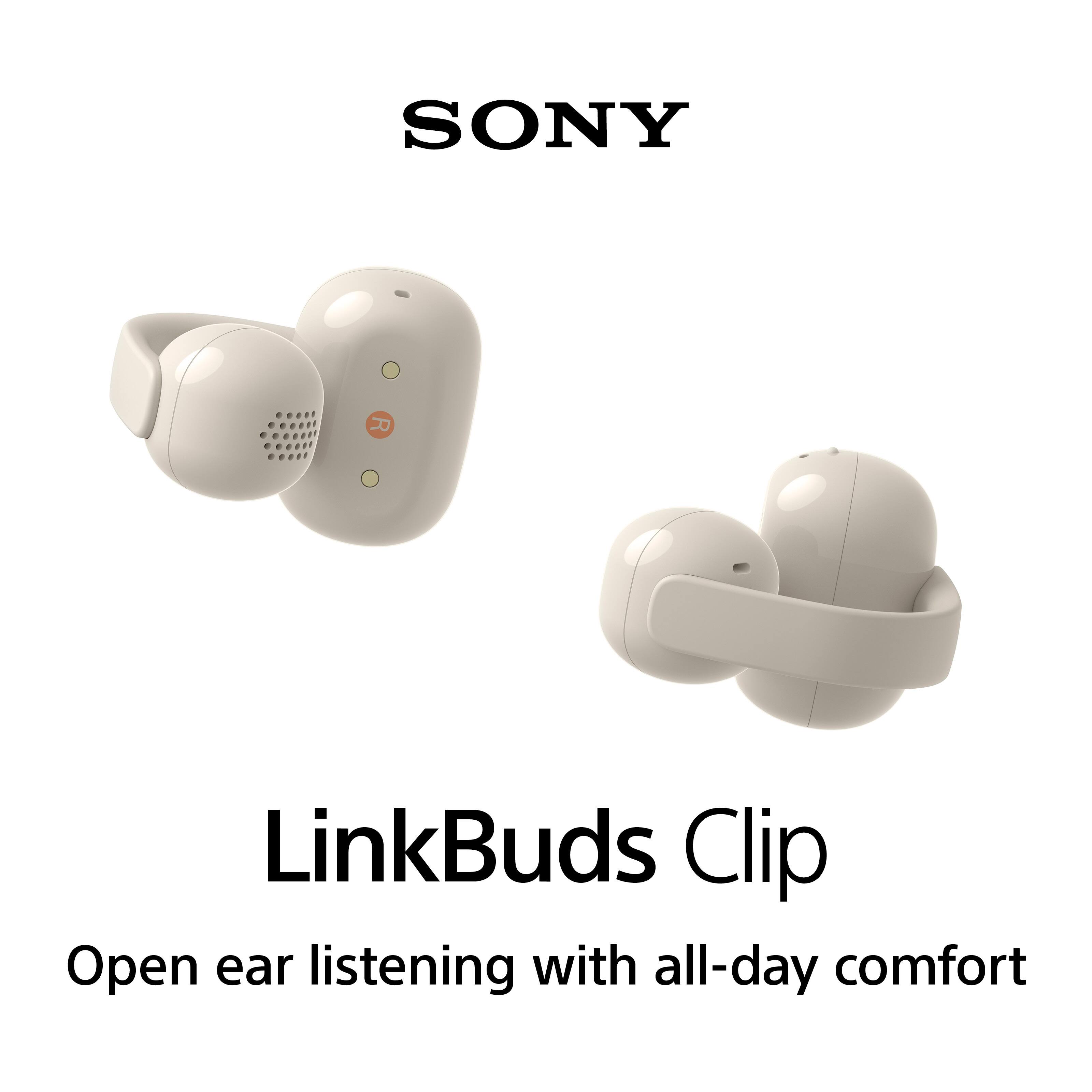SONY  
LinkBuds Clip  
Open ear listening with all-day comfort