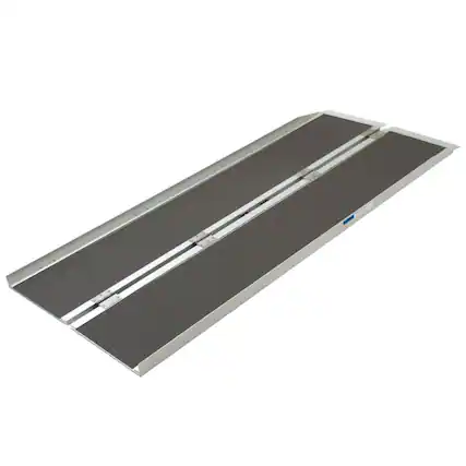 Front. Silver Spring - Silver Spring Mobility and Utility Ramp, 6 Foot Single Fold with Grit Surface - Silver.