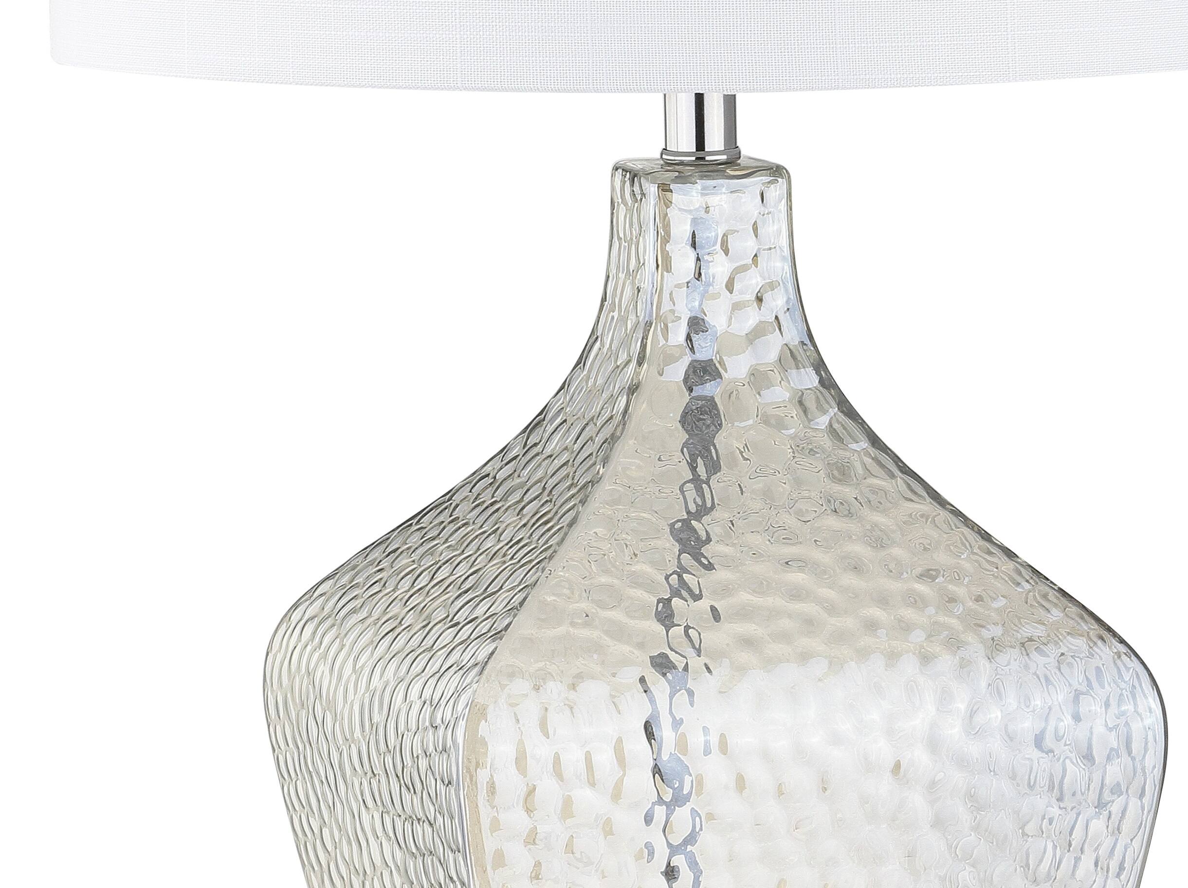 Alt View 6. Jonathan Y - Jane 26" Glass LED Table Lamp, Clear - Clear.
