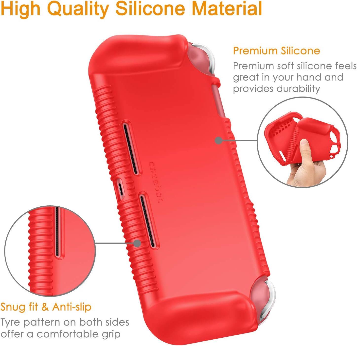 High Quality Silicone Material

Premium Silicone
Premium soft silicone feels great in your hand and provides durability

Snug fit & Anti-slip
Tyre pattern on both sides offer a comfortable grip