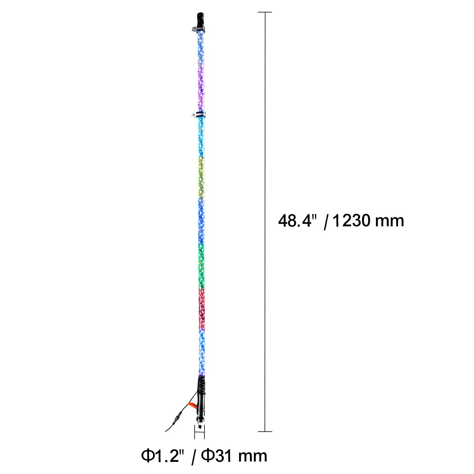 48.4" / 1230 mm  
Φ1.2" / Φ31 mm