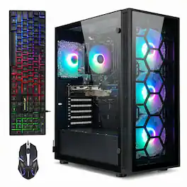 STGAubron - Gaming Desktop PC, Intel Core i7 up to 3.9G, GeForce RTX 3050 6G, 32G RAM, 1TB SSD, WiFi 6, Win11H - Black