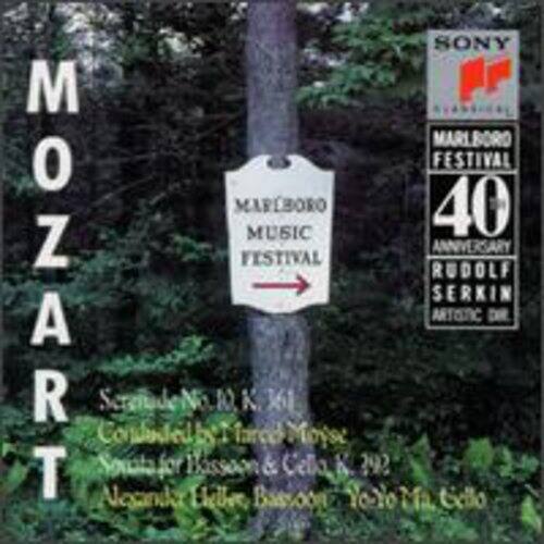 SONY MARLBORO FESTIVAL  
MARLBORO MUSIC FESTIVAL  
40 ANNIVERSARY FESTIVAL  
RUDOLF MOZART  
Condinted Souatado Serehad Noanda No.10 Lissoon Eieee b Tarad K Bassooa & 361 Cella Moyol K Y0lo SAS Ma ARTITIC SERKIN telo DER  

MOZART  
Sonata for Bassoon & Cello No. 10, K. 392  
Conducted by Rudolf Serkin  
Nagano Heller, Bassoon; Yo-Yo Ma, Cello