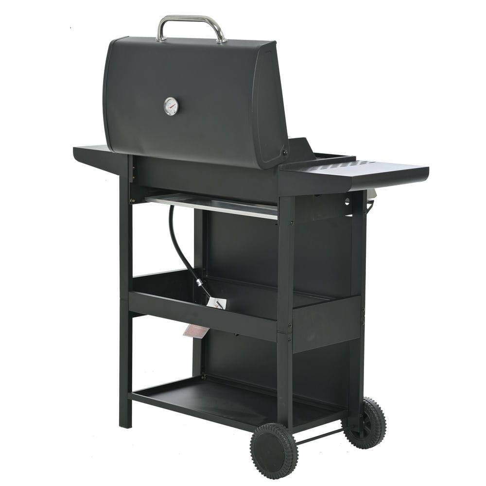 Alt View 9. Resenkos - Propane Gas Grill 4 Burner Barbecue Grill, Stainless Steel 34,000 BTU Patio Garden Barbecue Grill, Black.