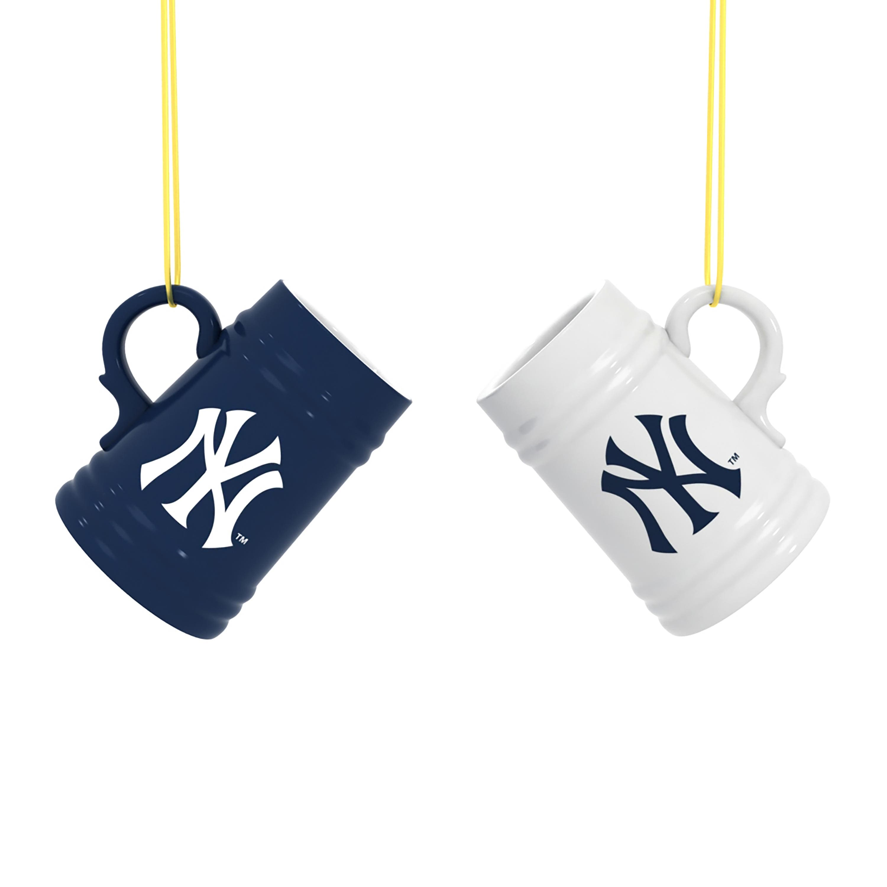 Front. Evergreen Enterprises - New York Yankees Two-Pack 3" Mini Stein Ornament Set - Multicolor.