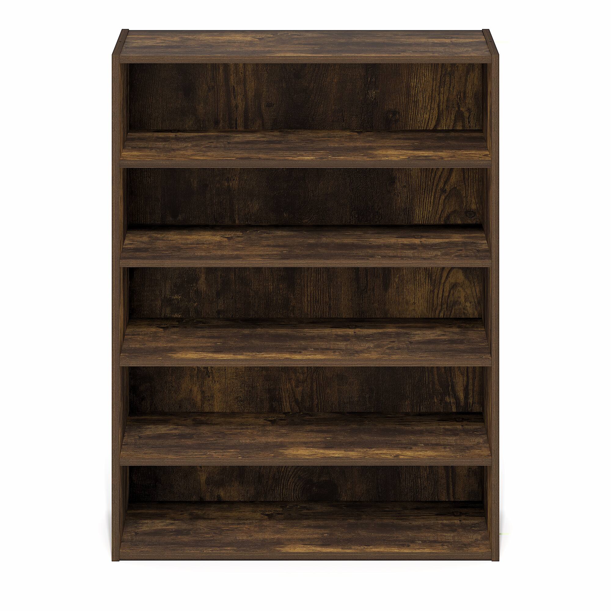 Alt View 5. Furinno - FANO 5-Tier Shoe Organizer, Shoe Rack, Stackable Shoe Storage, for Closet Entryway, Office, Garage - Amber Pine.