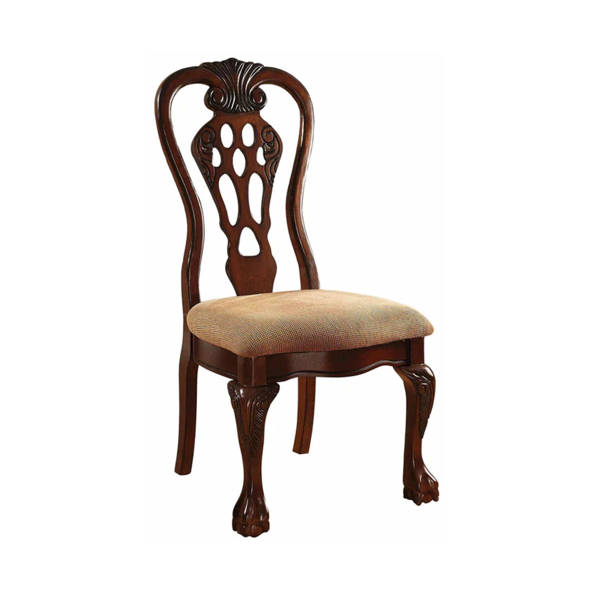 Alt View 1. Manhattan Lane - Heo 7pc Dining Table and Chair Set, 66-84 Inch Extendable Brown Top - Cherry Brown, Beige.