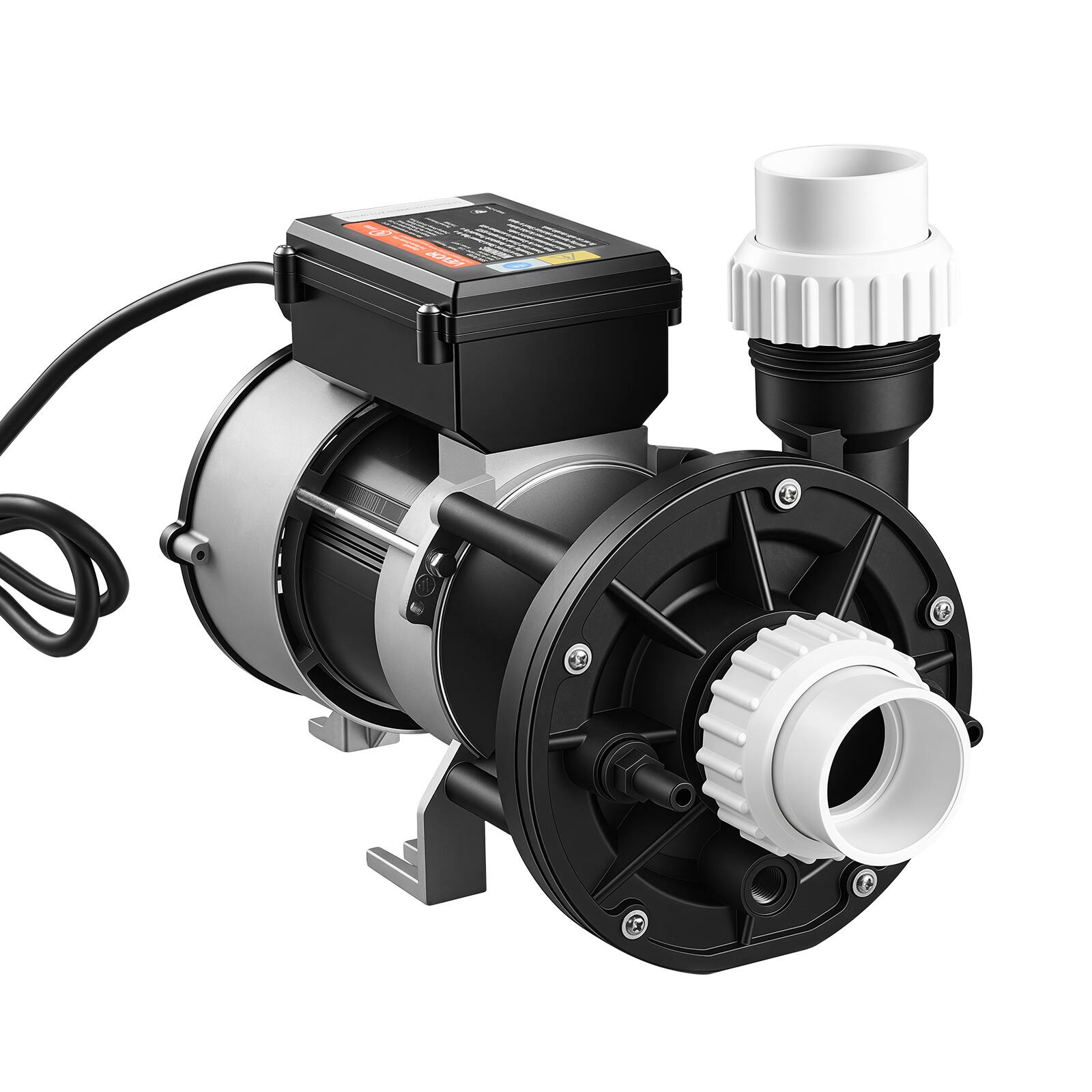 Alt View 5. VEVOR - SPA Pump 1.5HP Hot Tub Bath Pump 115V 119GPM Flow Rate with 1.5" Port, 90° Rotational Interface,54 ft Max Lifting Height - Black.