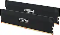 Crucial - Pro OC Gaming 64GB (2x32GB) DDR5 6000MHz C40 UDIMM Intel XMP 3.0 & AMD EXPO Desktop Memory - Black - Front_Zoom