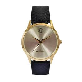 Peugeot - Men's 40mm Wafer Slim Round Gold-Plated Case Watch - Champagne